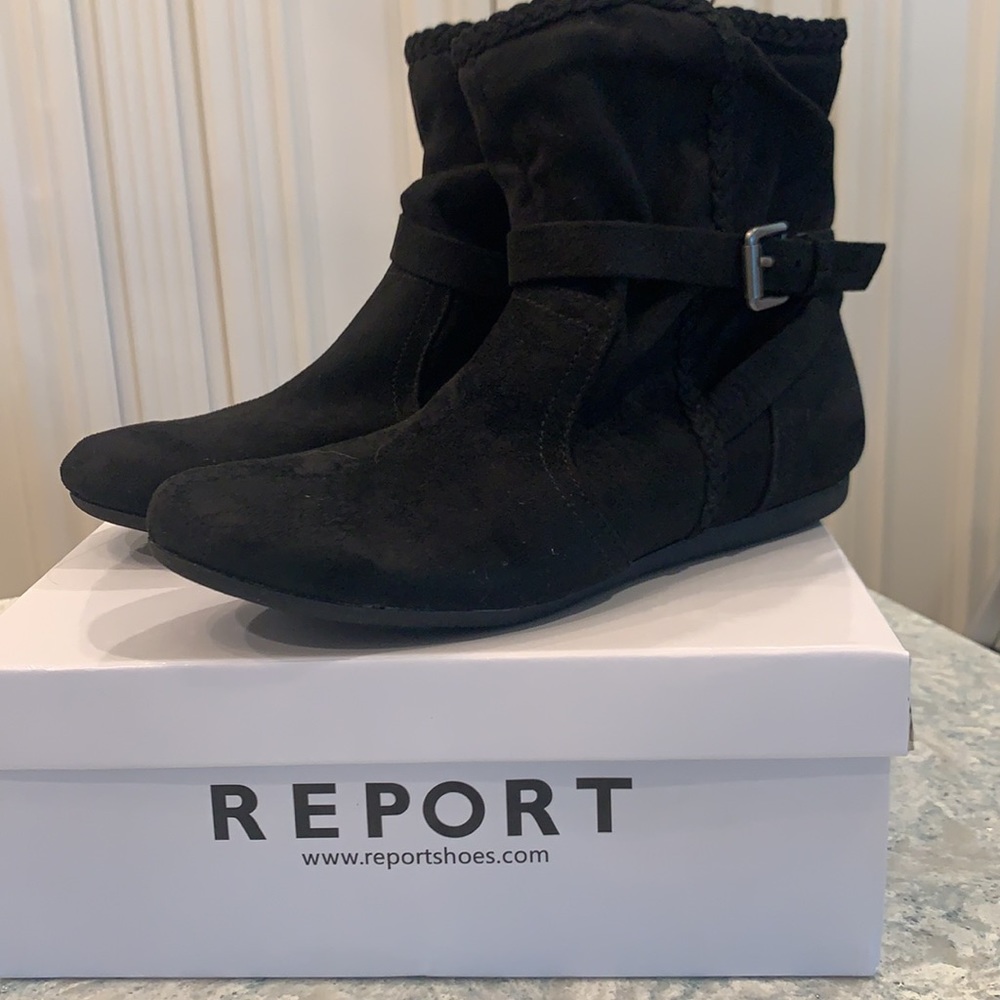 Black suede booties for everyday comfort